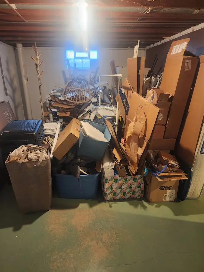 Roll-off dumpster container at job site for 20 Yard Dumpster Rental in White City